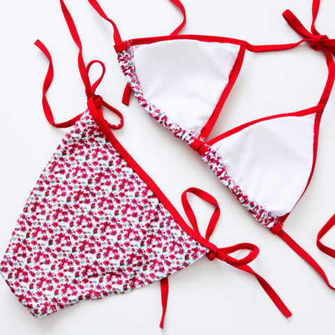 90s FLORAL BIKINI SET