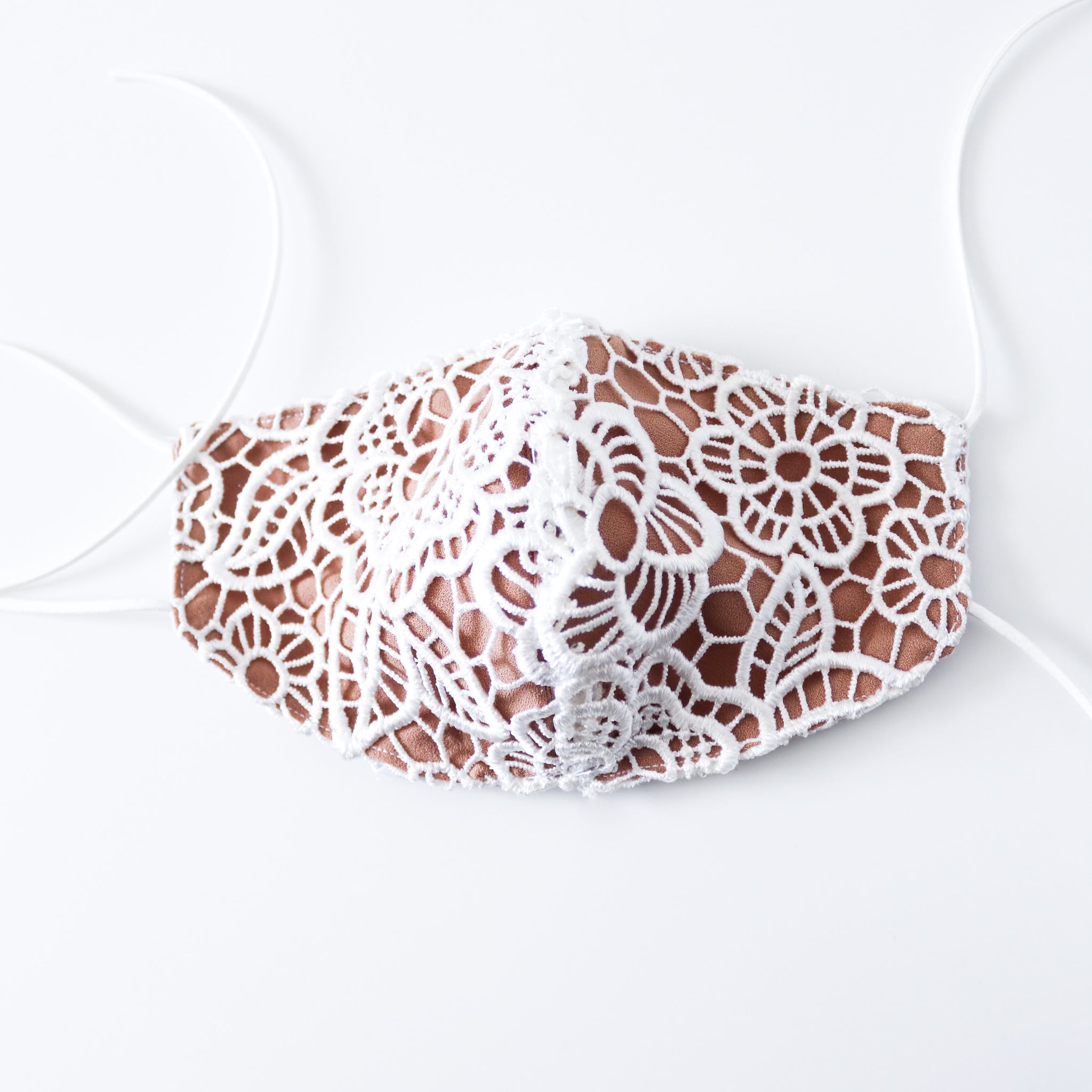 WHITE FLORAL LACE NON MEDICAL FACE MASK
