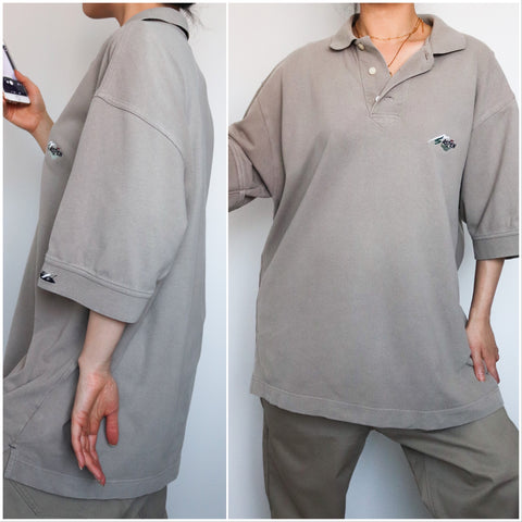 VIMTAGE MEN BEIGE  CUTTER & BUCK POLO SHIRT