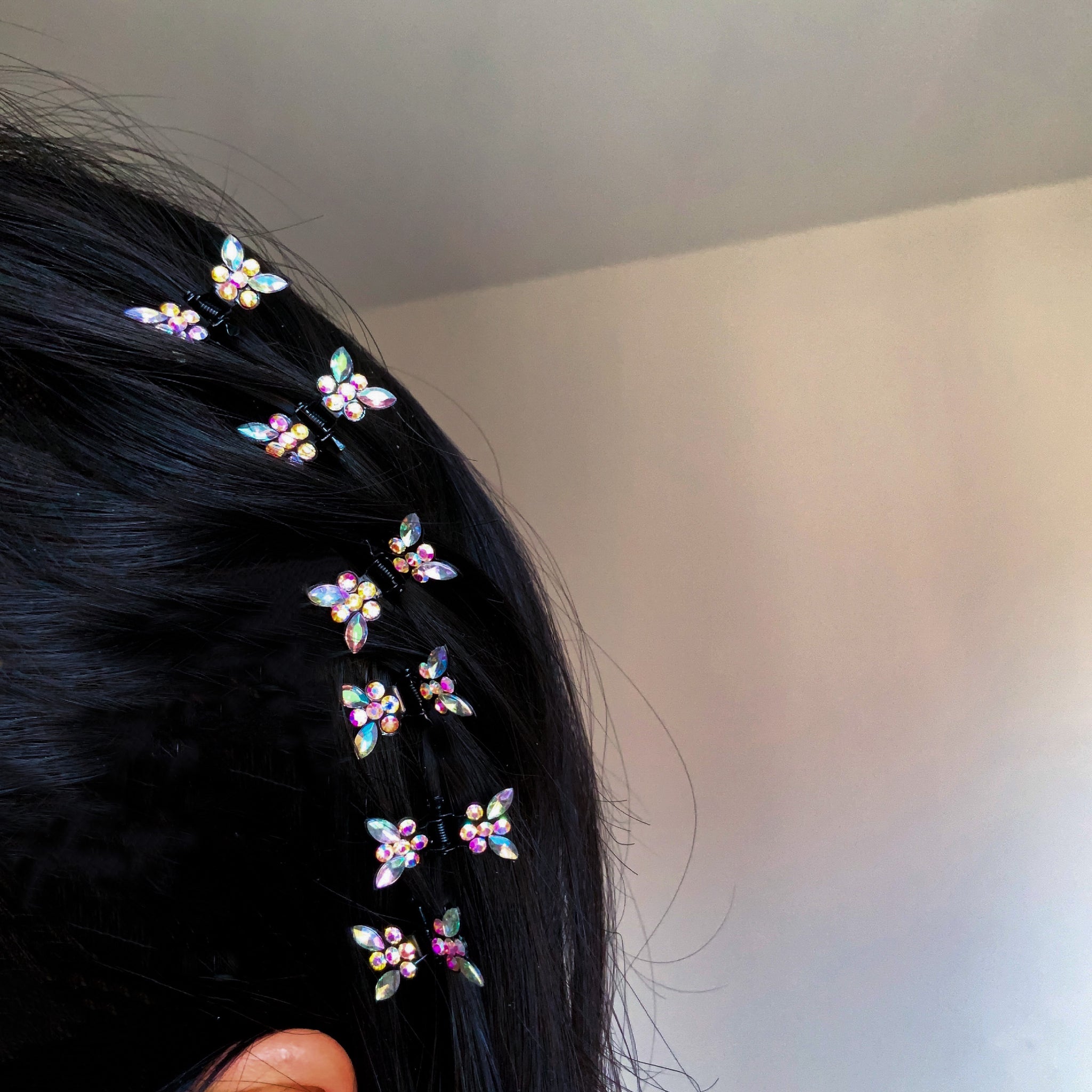 90S Y2K 00s DIAMANTE MINI CUTE BUTTERFLY HAIR CLIPS CLAW