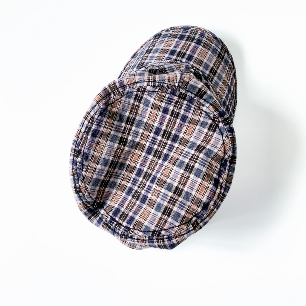 00s Y2K 90s VINTAGE RED HERRING BROWN CHECK CAP HAT