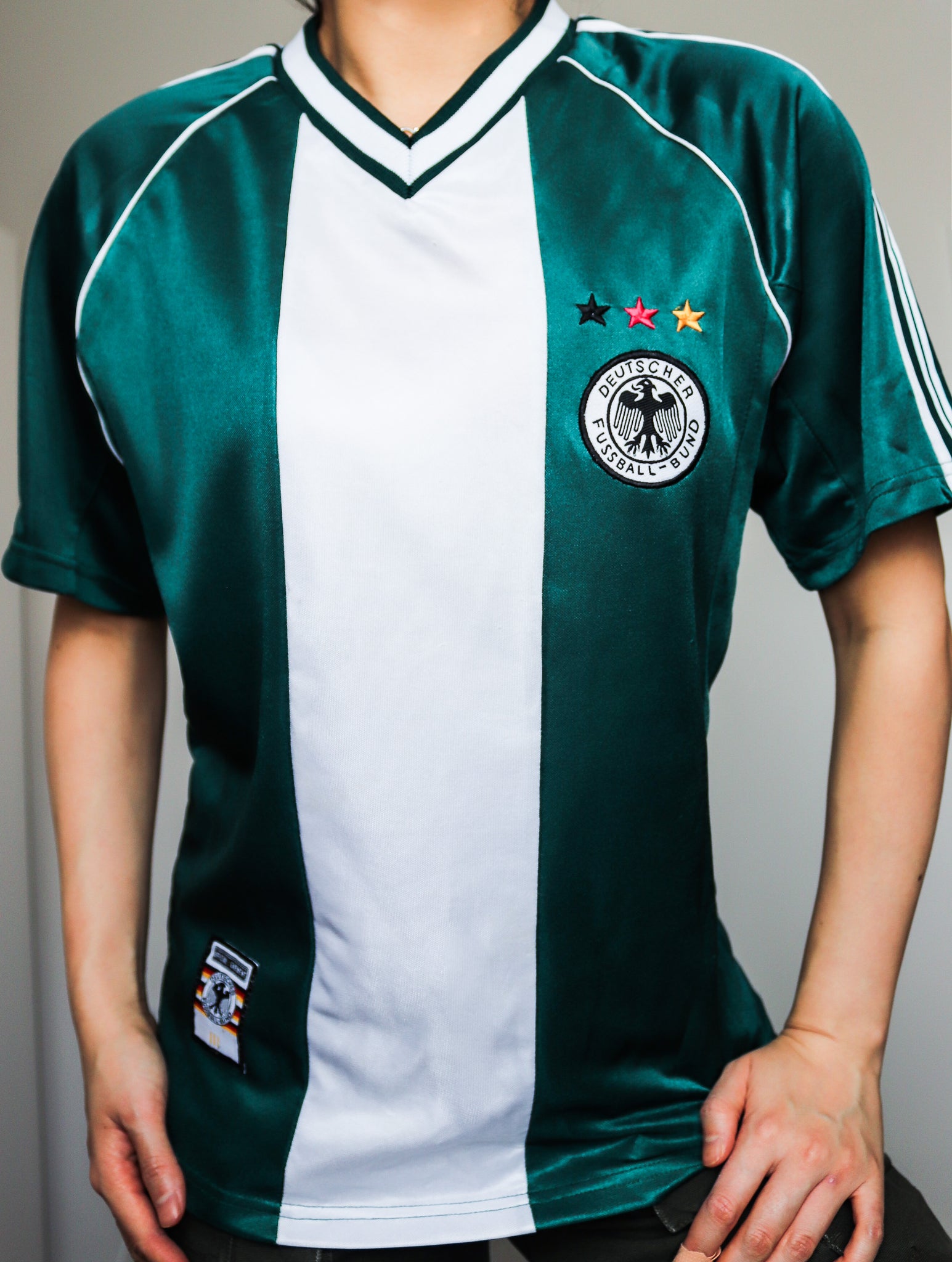 90s VINTAGE DEUTSCHER FUSSBALL-BUND GERMANY FOOTBALL TEAM TEE T SHIRT TOP