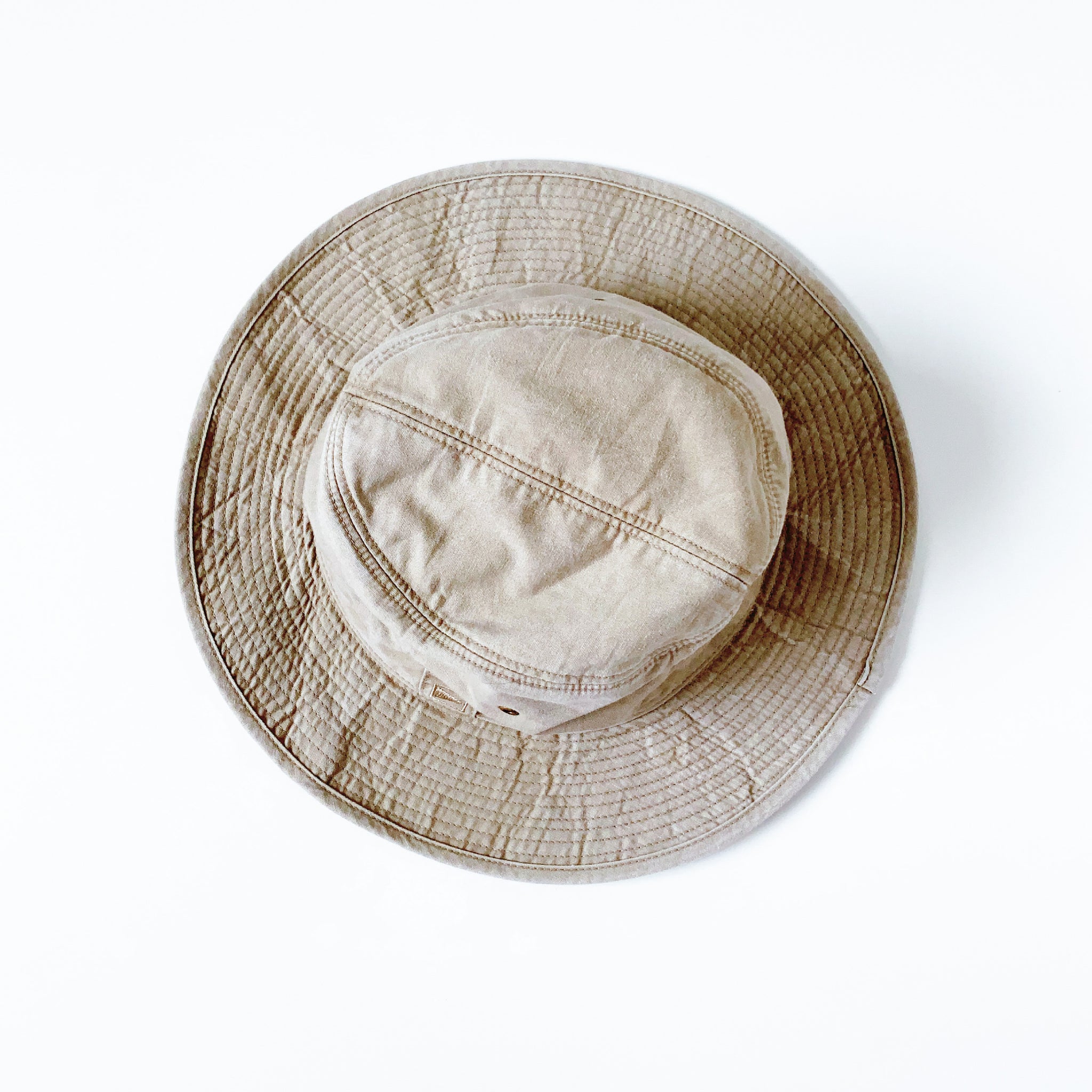 00s Y2K 90s VINTAGE UNISEX BEIGE MARKS AND SPENCERS SAFARI BUCKET HAT
