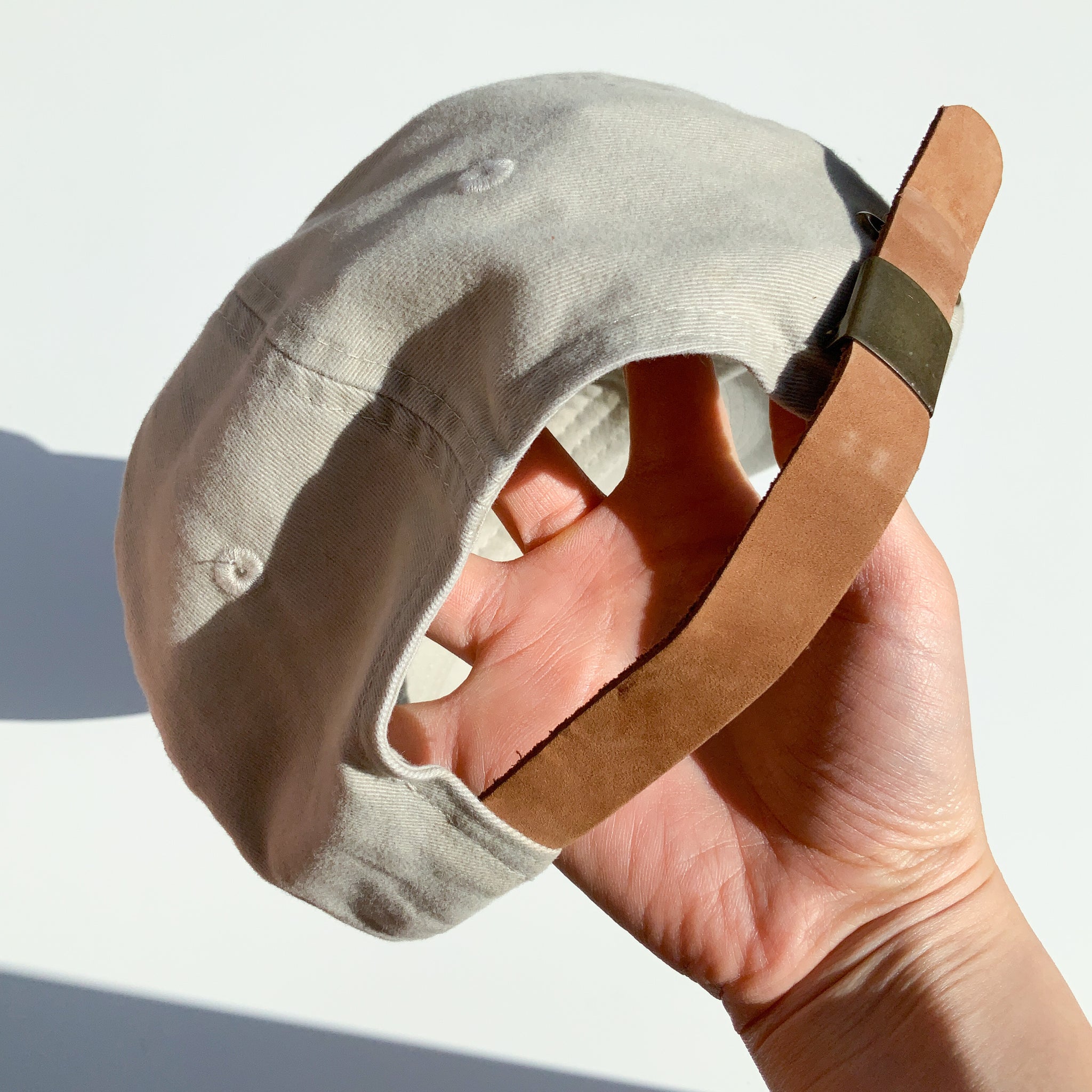 VINTAGE BEIGE BROWN HANNAFORD BROTHERS COMPANY HAT CAP