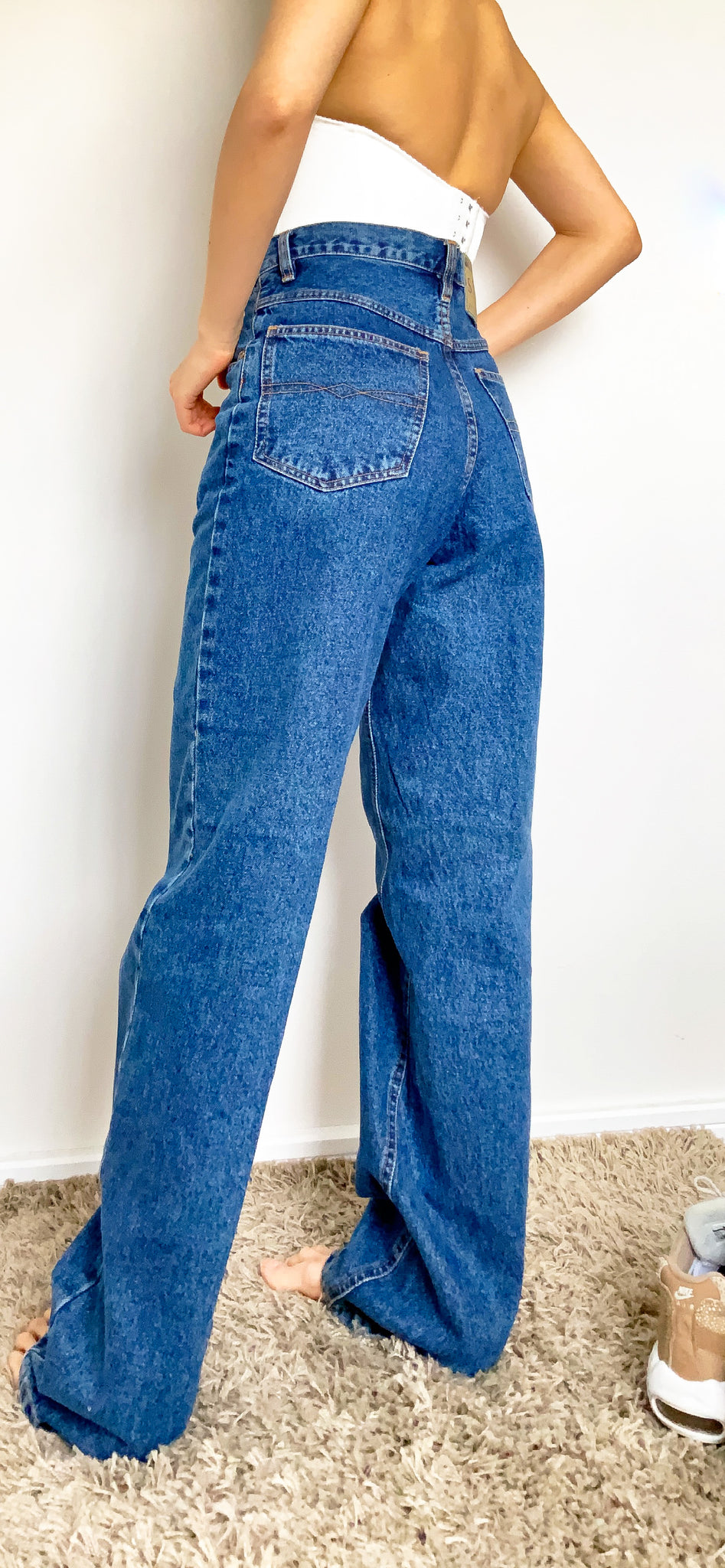 90s VINTAGE SOS INTERNATIONAL JEANS HIGH WAISTED MOM'S  JEANS TROUSERS