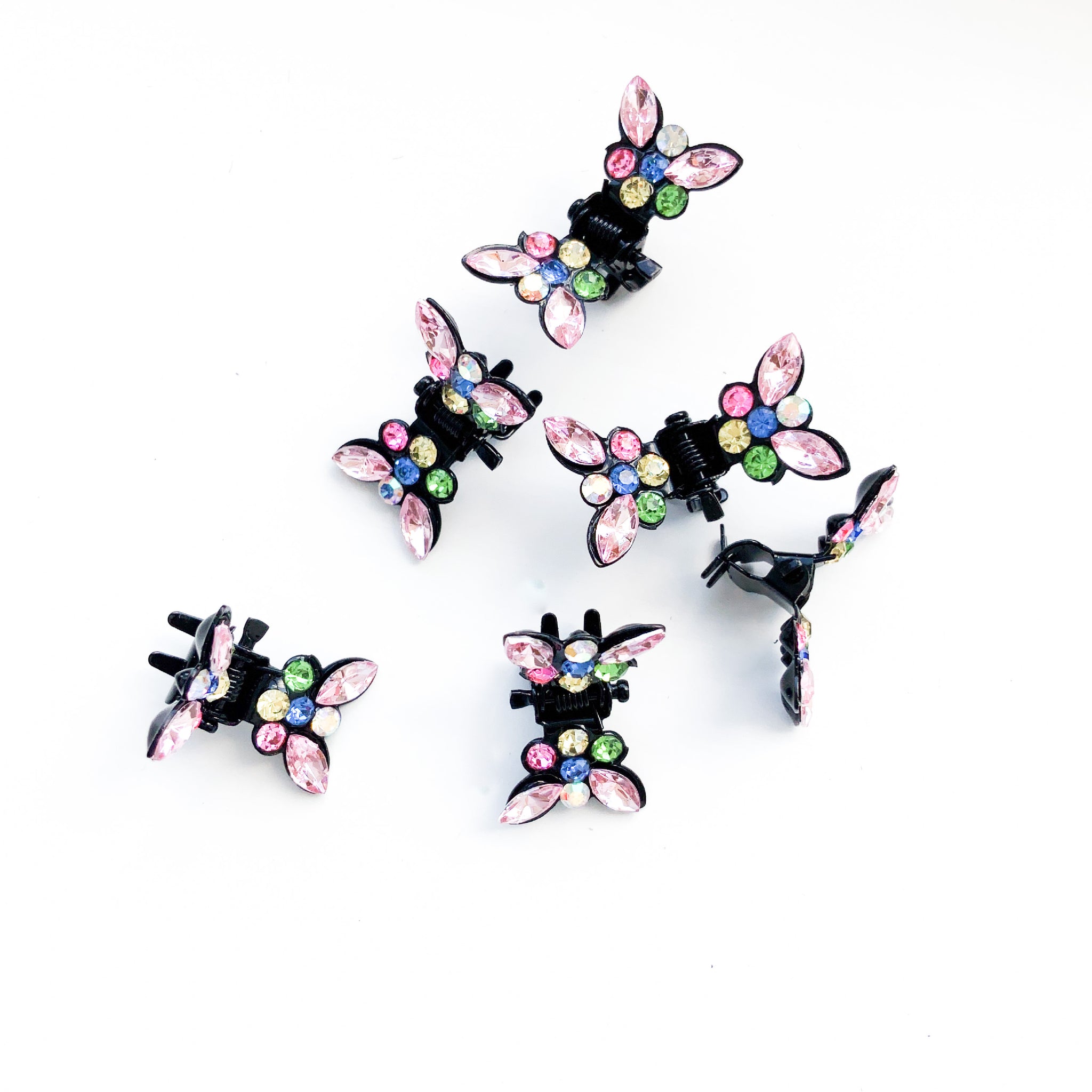 90S Y2K 00s DIAMANTE MINI CUTE BUTTERFLY HAIR CLIPS CLAW