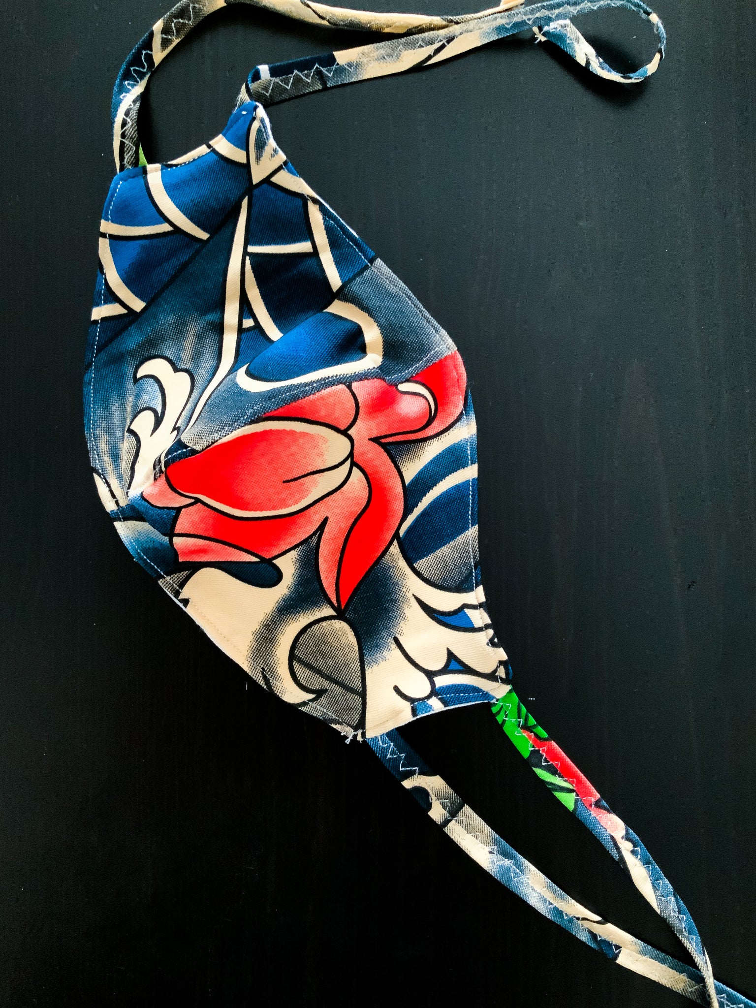 UNISEX ORIENTAL JAPANESE FLORAL PRINT NON MEDICAL FACE MASK