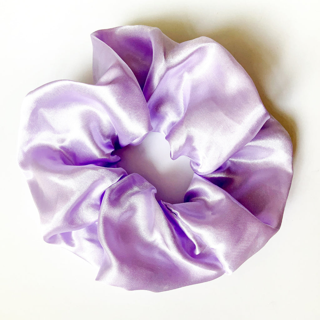 PURPLE SATIN SCRUNCHIE HAIRBAND HAIR ACCESSORIES