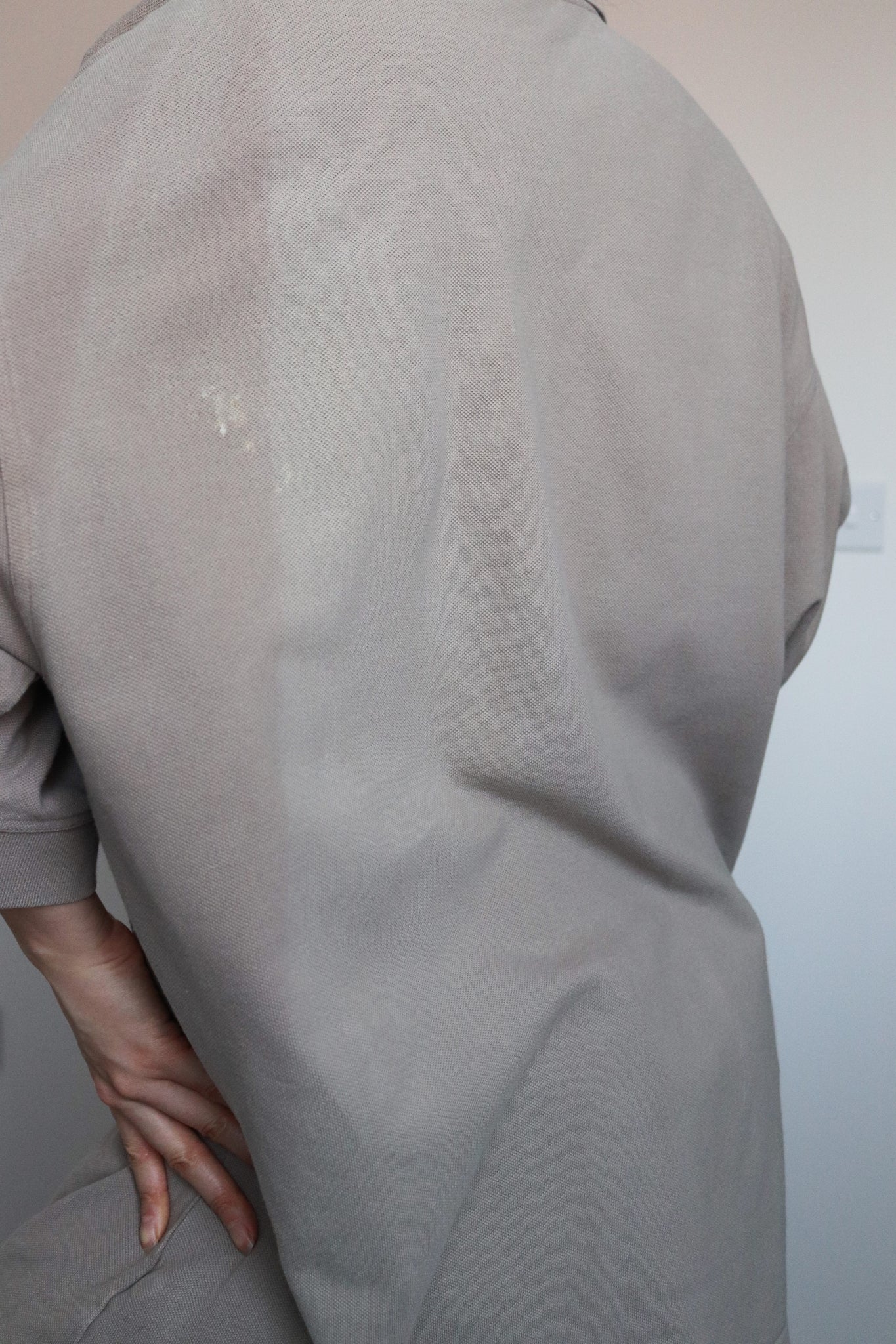 VIMTAGE MEN BEIGE  CUTTER & BUCK POLO SHIRT