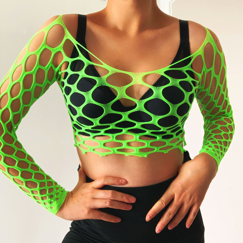 Y2K 90S LARGE HOLES STRETCHY FISHNET TOP