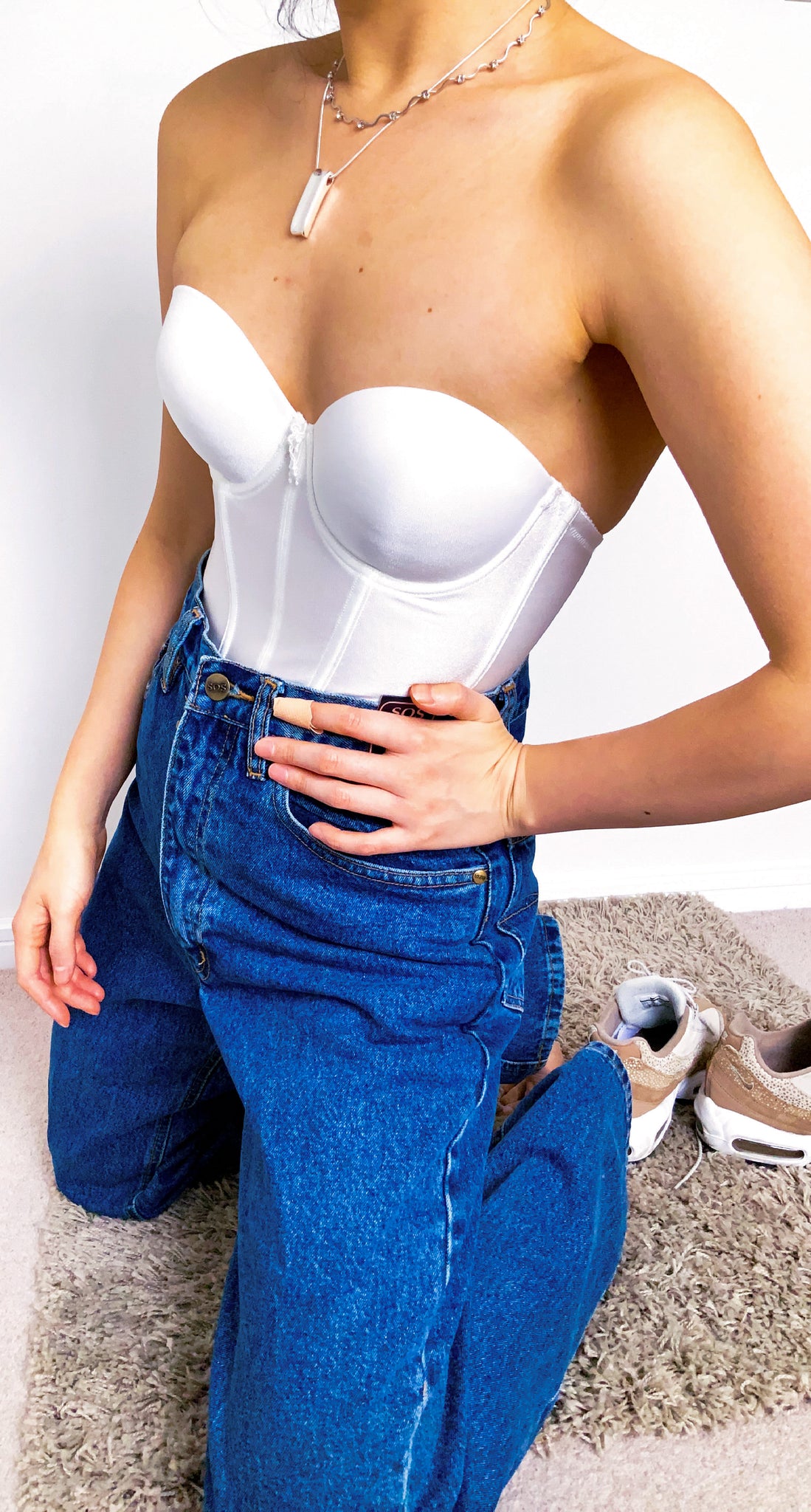 90s VINTAGE SOS INTERNATIONAL JEANS HIGH WAISTED MOM'S  JEANS TROUSERS