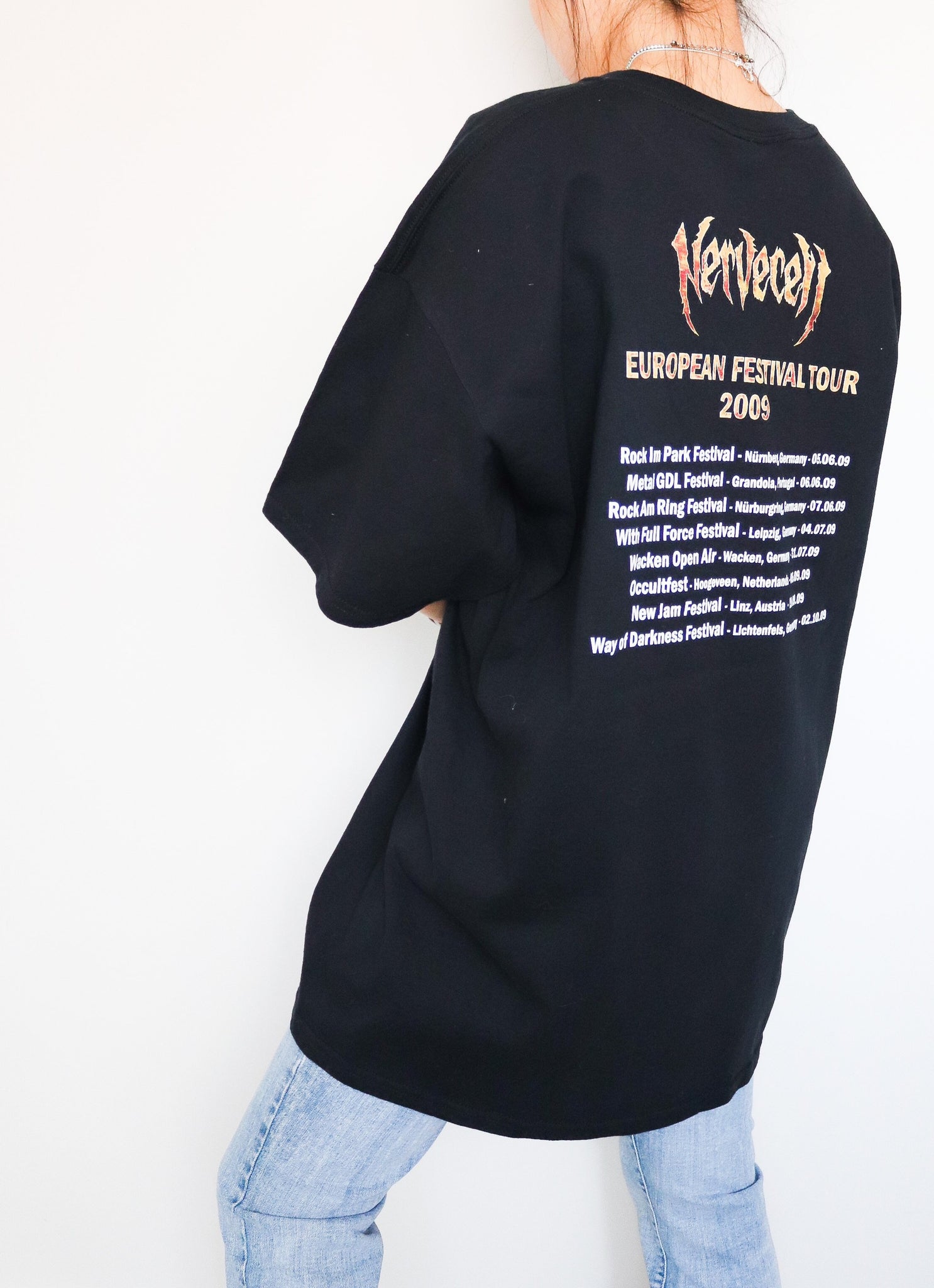 MEN UNISEX BLACK FIRE FESTIVAL TOUR 2009 TEE QUALITY COTTON