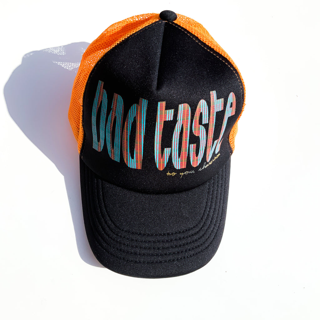 90s VINTAGE BLACK ORANGE BASEBALL HAT CAP