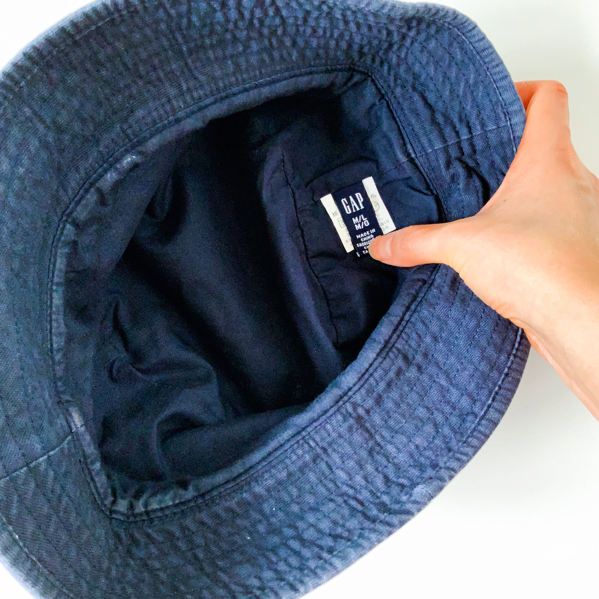 00s Y2K 90s VINTAGE UNISEX BLUE NAVY GAP BUCKET HAT