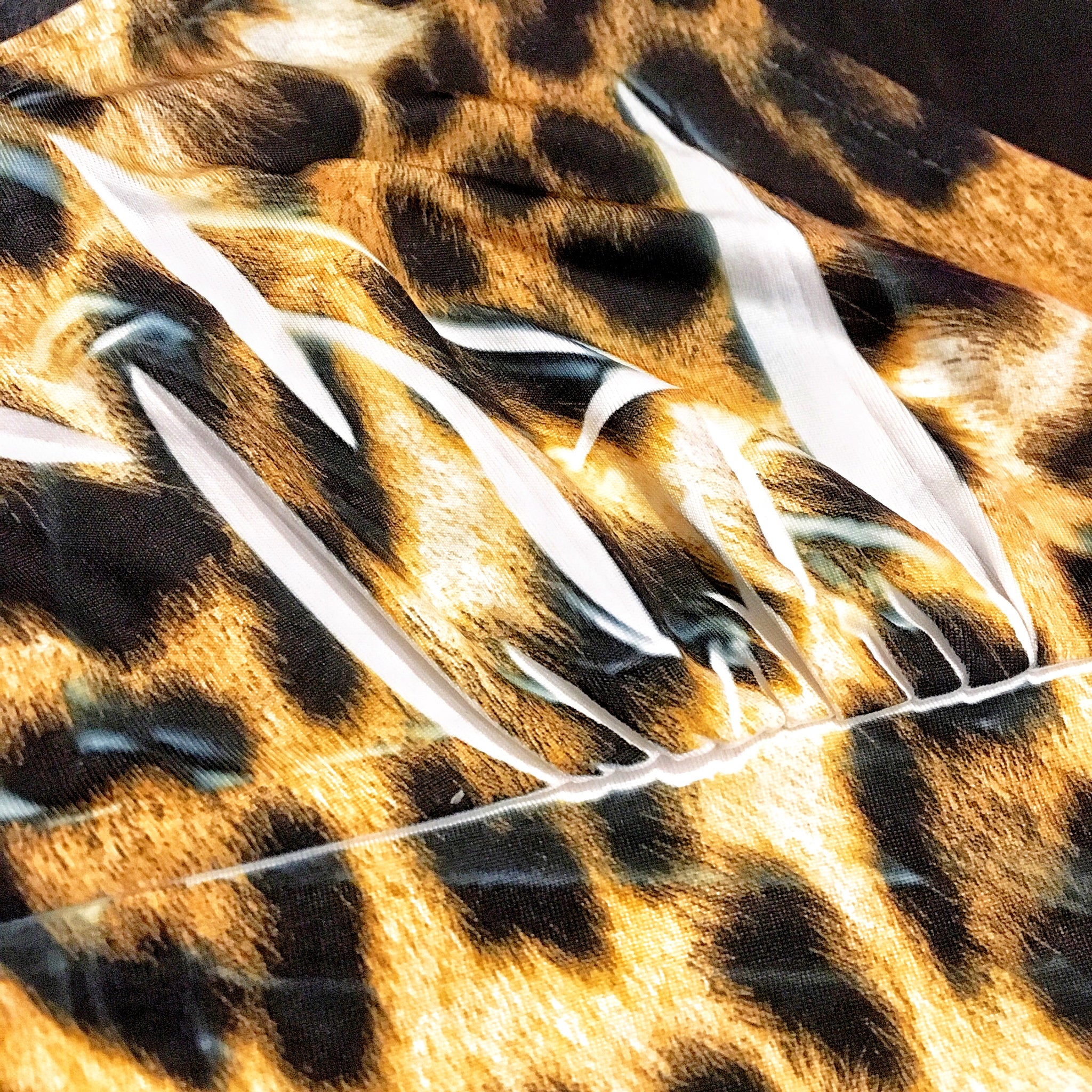 90S LEOPARD ANIMAL HALTER LYCRA DRESS