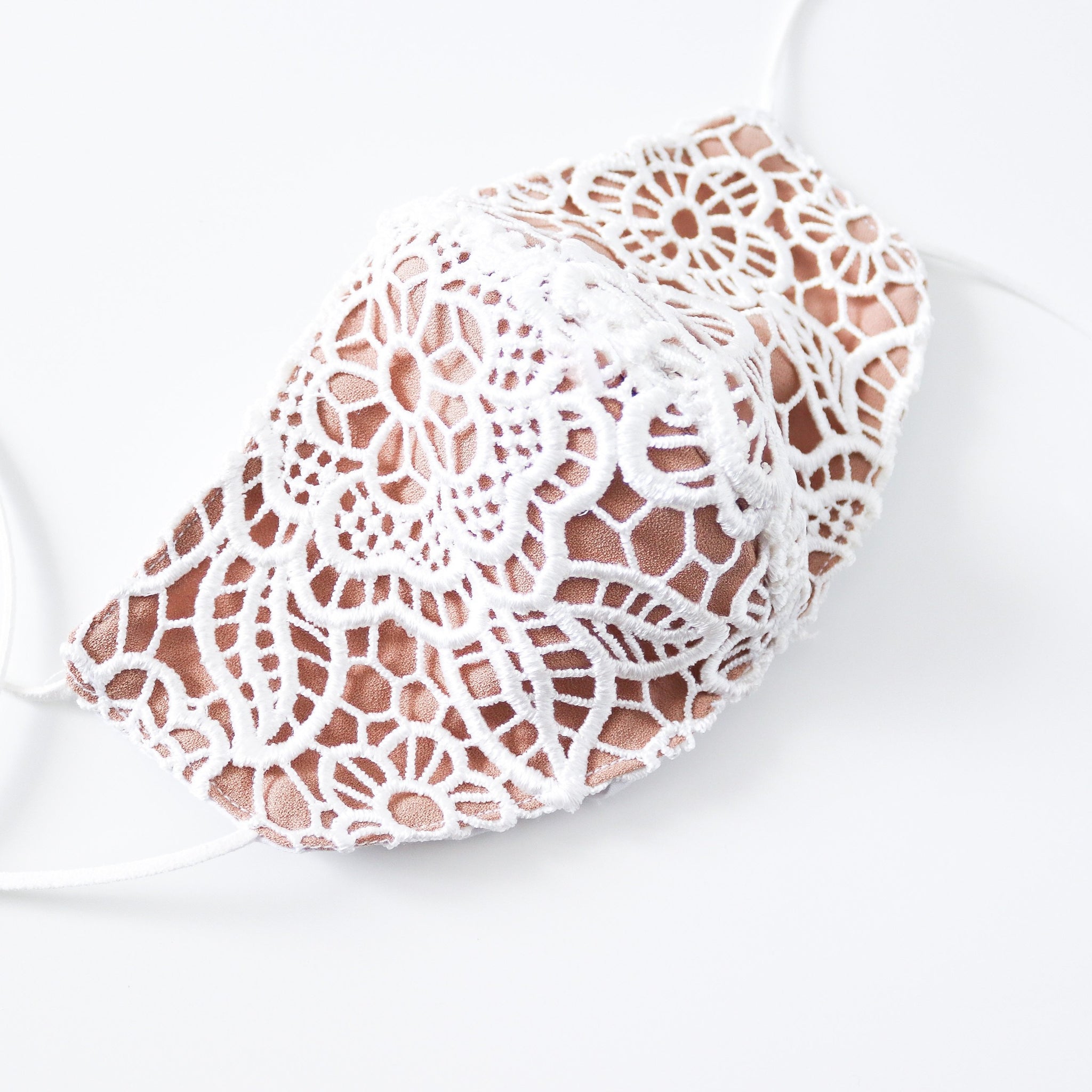 WHITE FLORAL LACE NON MEDICAL FACE MASK