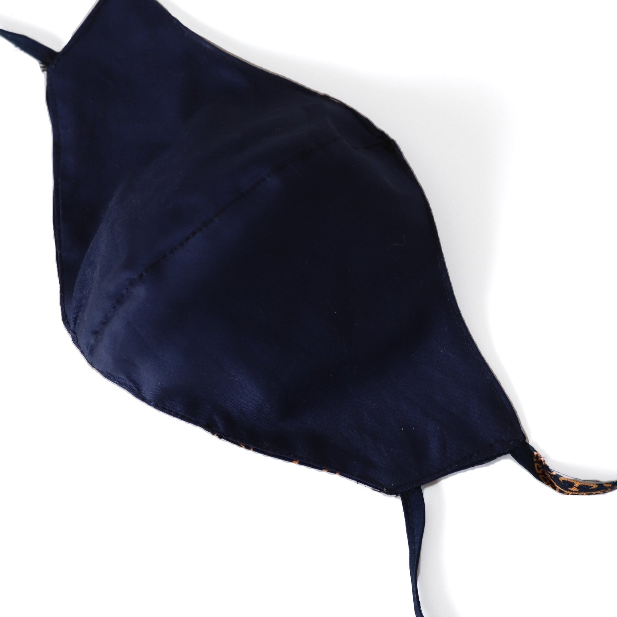 REVERSIBLE NAVY DRAGON  COTTON 2 LAYERS WITHOUT FILTER POCKET NON MEDICAL TAILOR MADE FACE MASK FOR KID TEEN WOMEN LADIES MEN