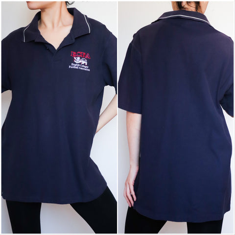 UNISEX VINTAGE ECFA (ENGLISH COLLEGES FOOTBALL ASSOCIATION) SHORT SLEEVES POLO TEE TOP
