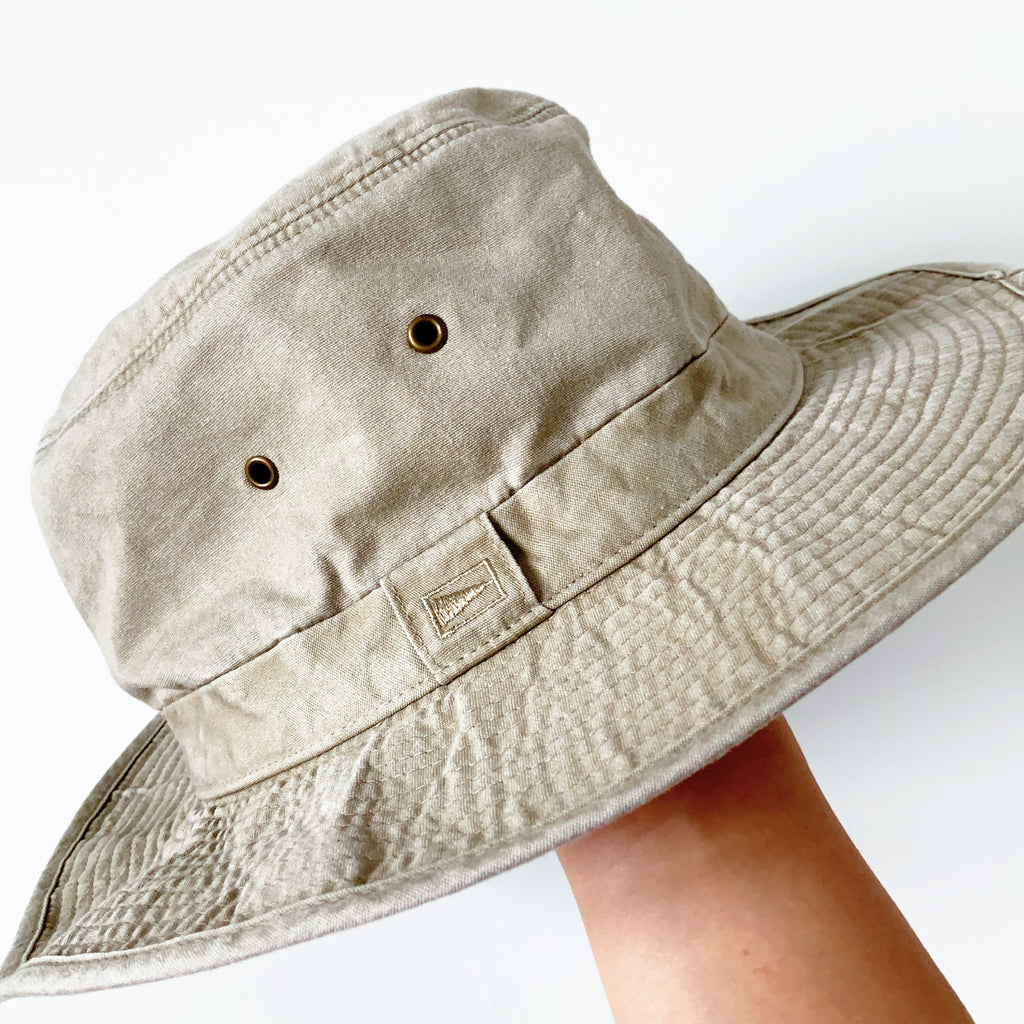 00s Y2K 90s VINTAGE UNISEX BEIGE MARKS AND SPENCERS SAFARI BUCKET HAT