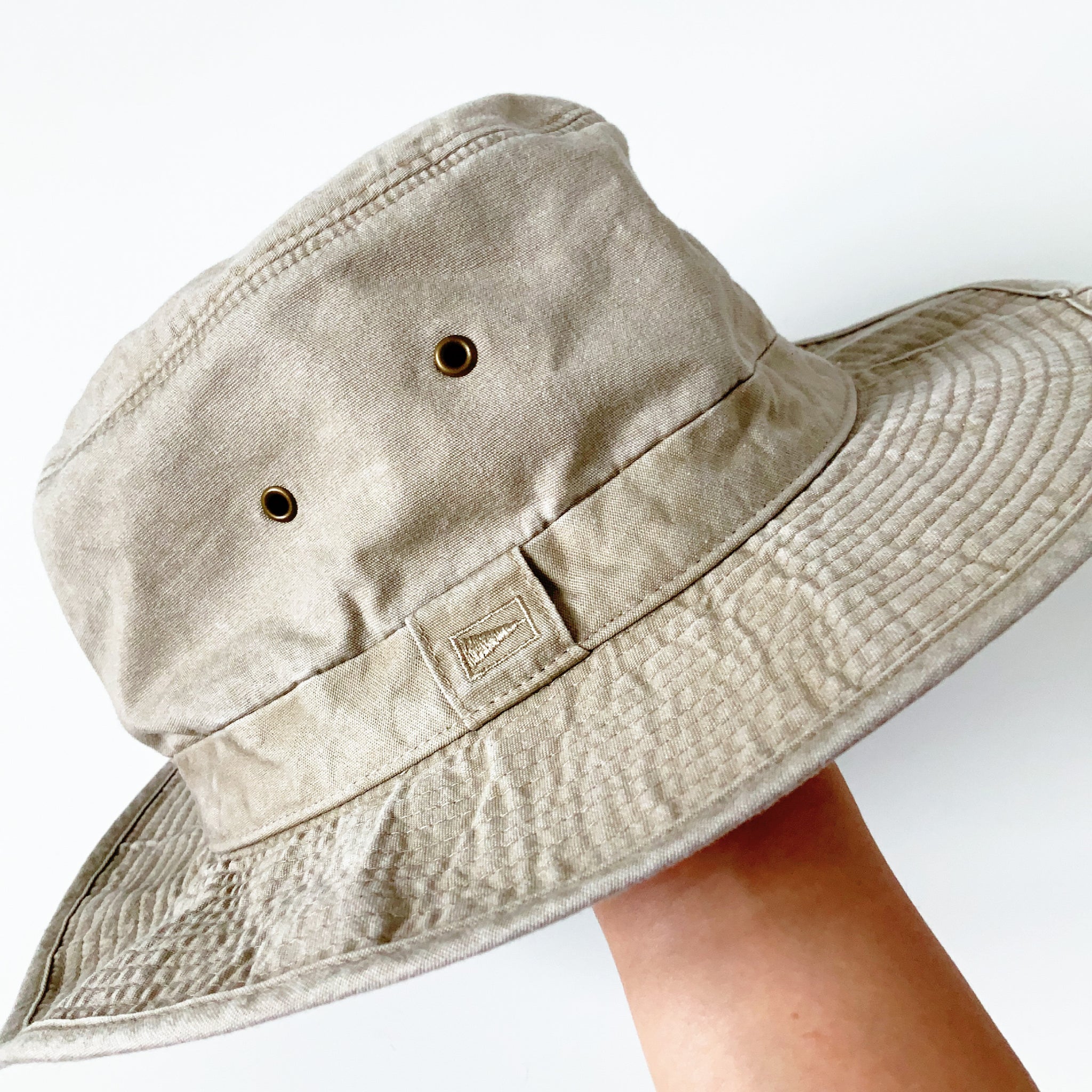 00s Y2K 90s VINTAGE UNISEX BEIGE MARKS AND SPENCERS SAFARI BUCKET HAT