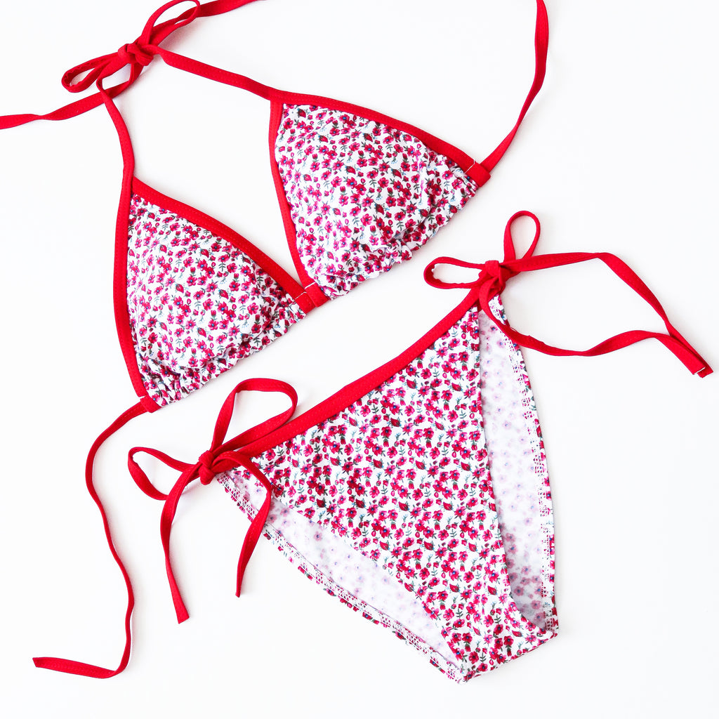 90s FLORAL BIKINI SET