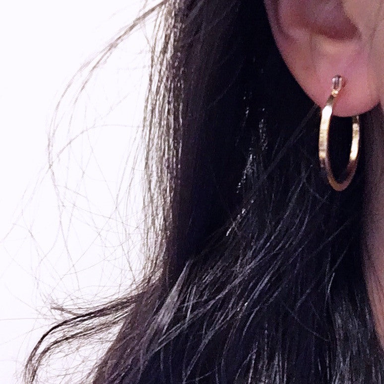 SQUARE CUT HOOP EARRINGS