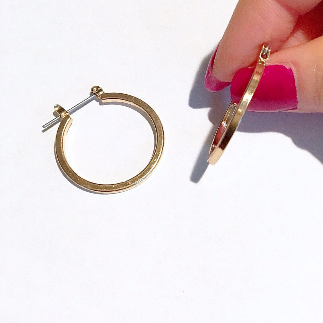SQUARE CUT HOOP EARRINGS