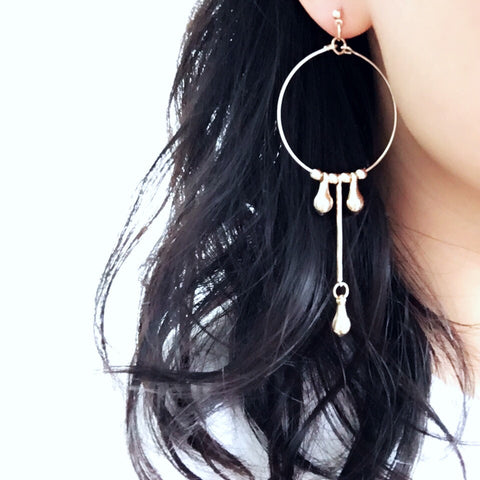 HOOP DROPLET BEADS  STUDS