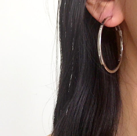 SQUARE CUT HOOP EARRINGS