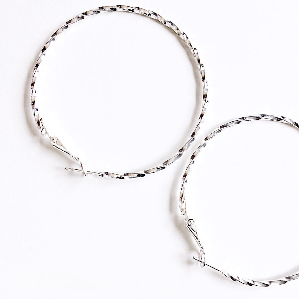 TWISTED HOOP EARRINGS