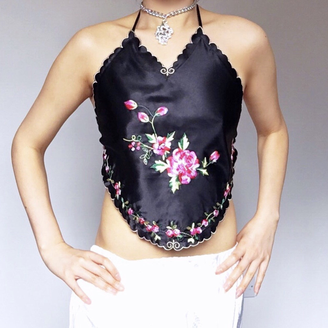 FLORAL SILKY TOP