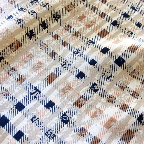 CHECK PATTERN SILK TOP