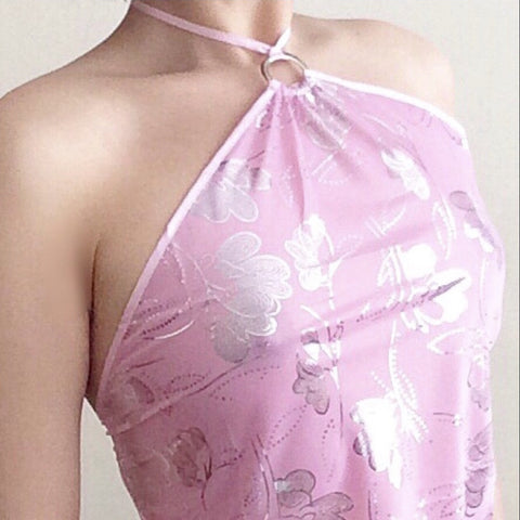 METALLIC FLORAL PATTERN TOP