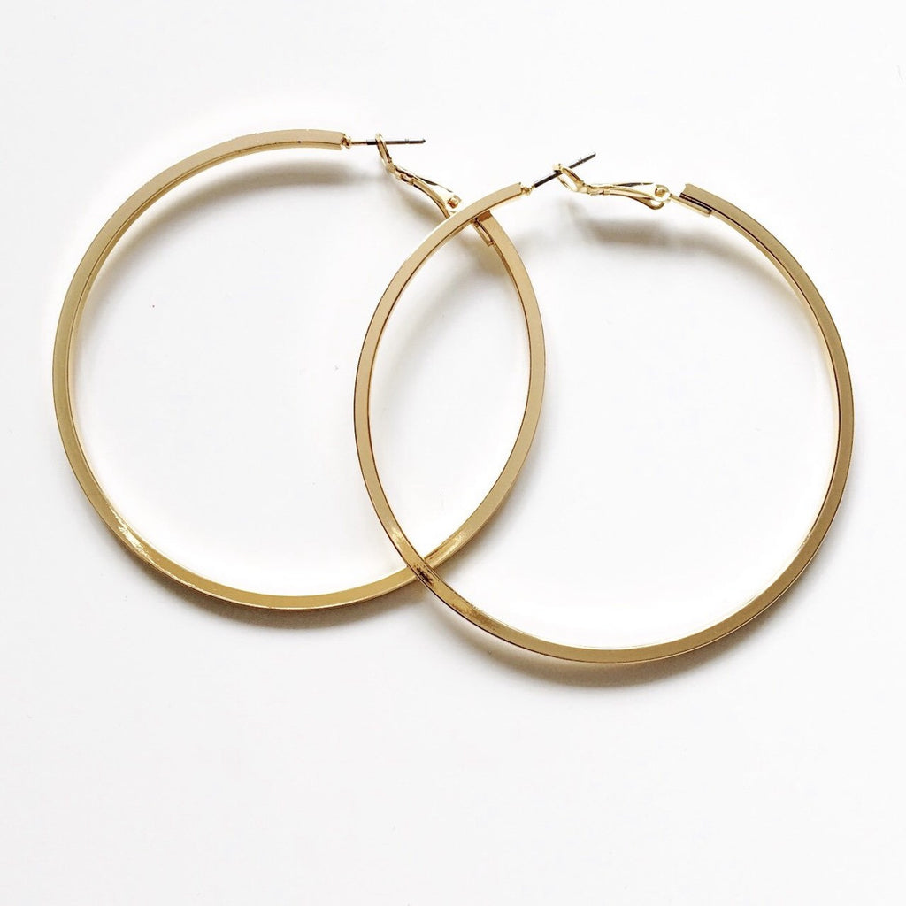SQUARE CUT HOOP EARRINGS