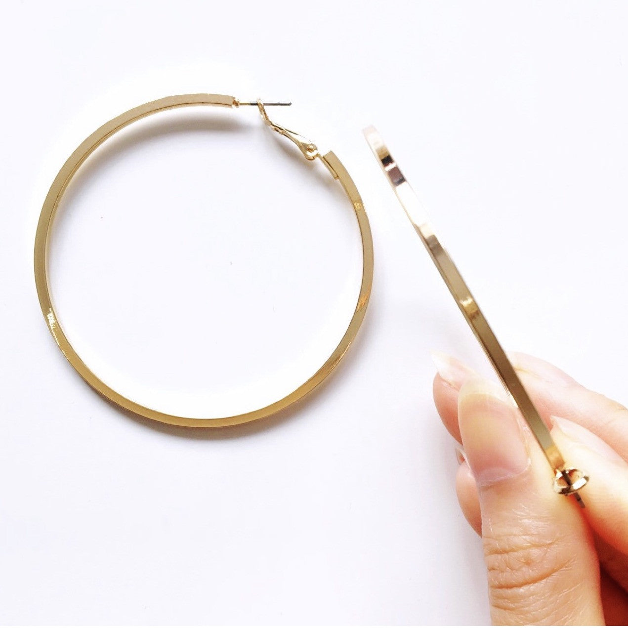SQUARE CUT HOOP EARRINGS