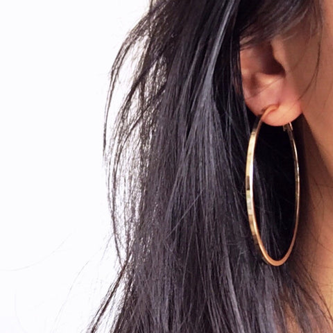 SQUARE CUT HOOP EARRINGS