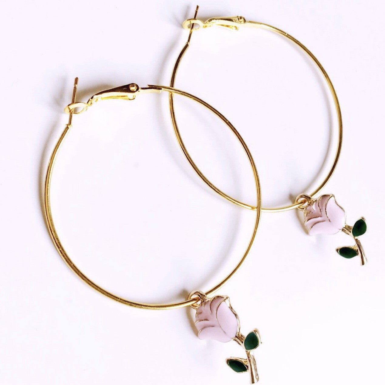 ROSE LARGE HOOP EARRINGS