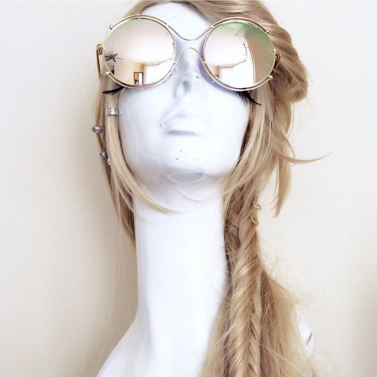 ROUND VINTAGE OVERSIZED SUNGLASSES