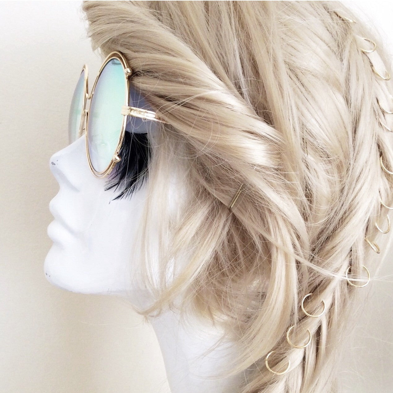 ROUND VINTAGE OVERSIZED SUNGLASSES