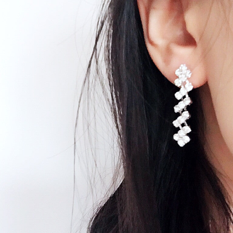 DIAMANTÉ LONG EARRINGS