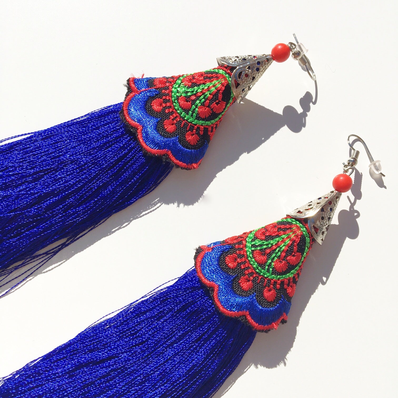 TRIBAL TASSEL LONG EARRINGS