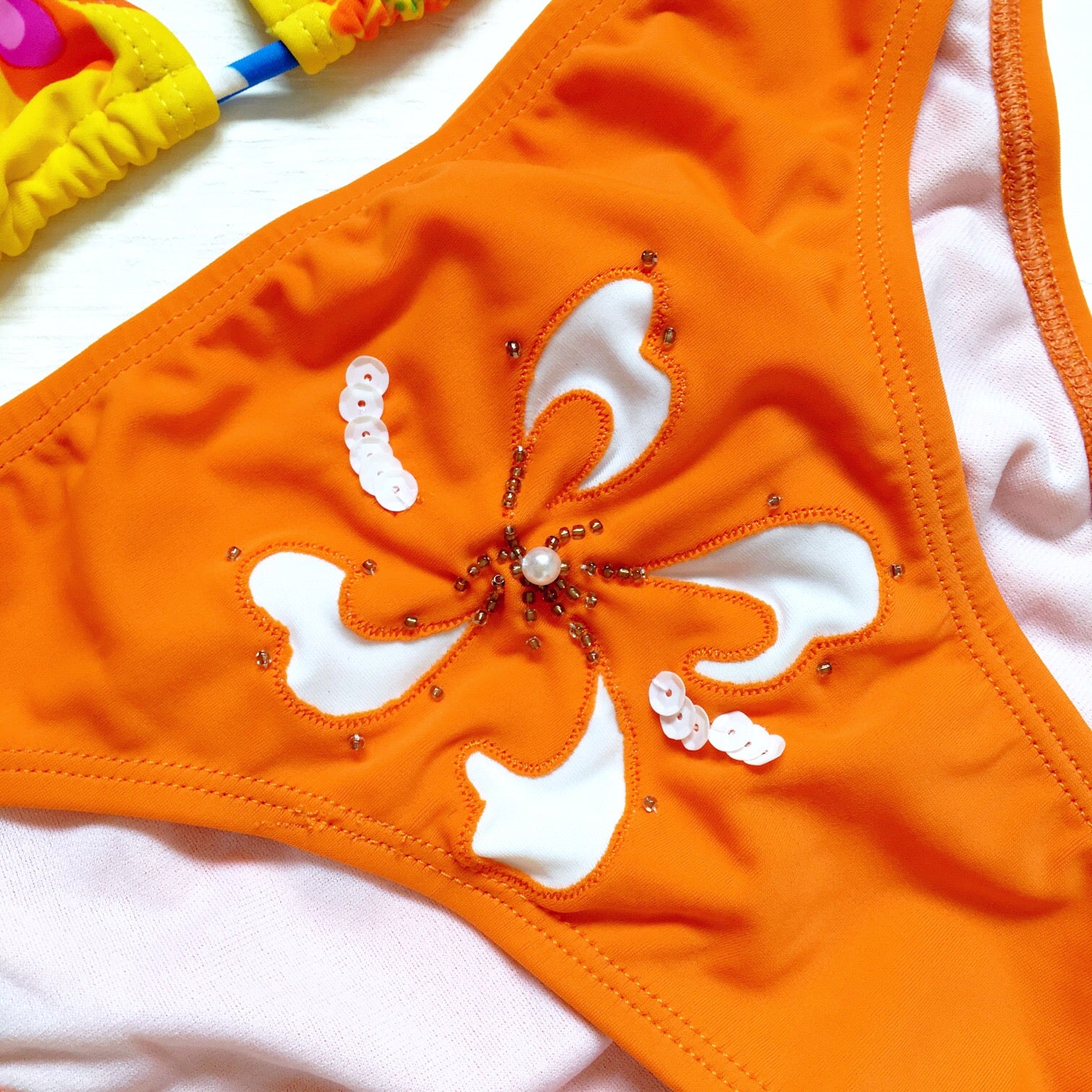 Y2K 90S FLORAL BEADED BIKINI SET