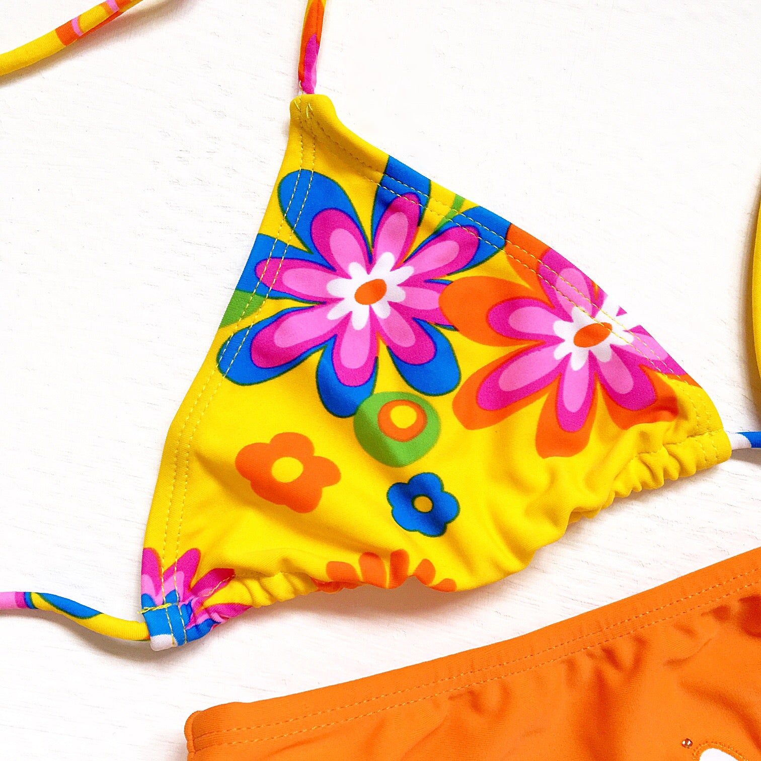 Y2K 90S FLORAL BEADED BIKINI SET