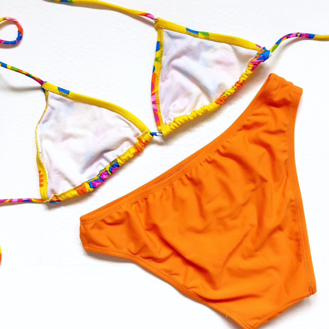 Y2K 90S FLORAL BEADED BIKINI SET