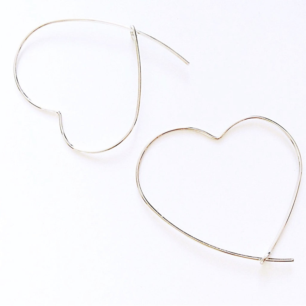 HEART HOOP EARRINGS