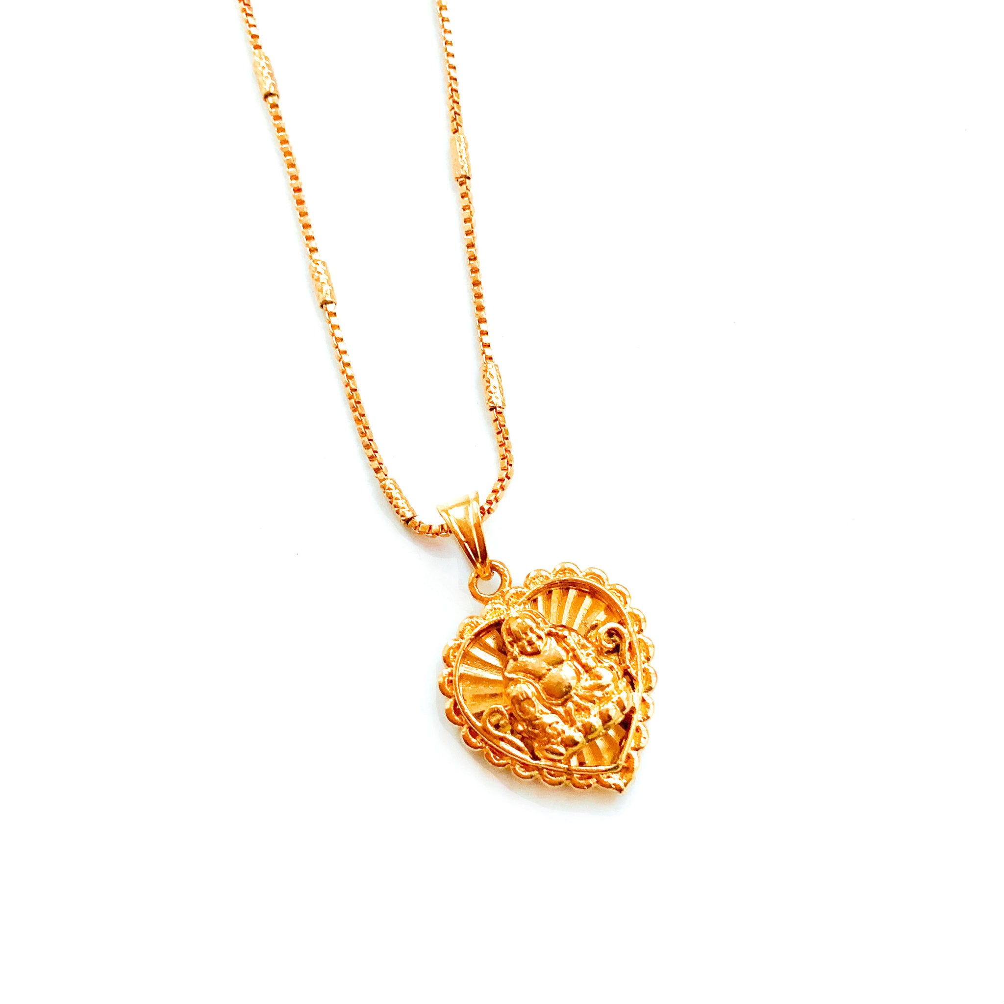 BUDDHA HEART PENDANT NECKLACE