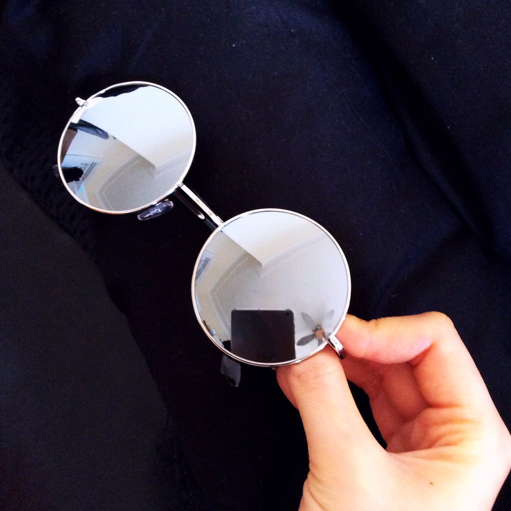 ROUND RETRO MIRROR SUNGLASSES