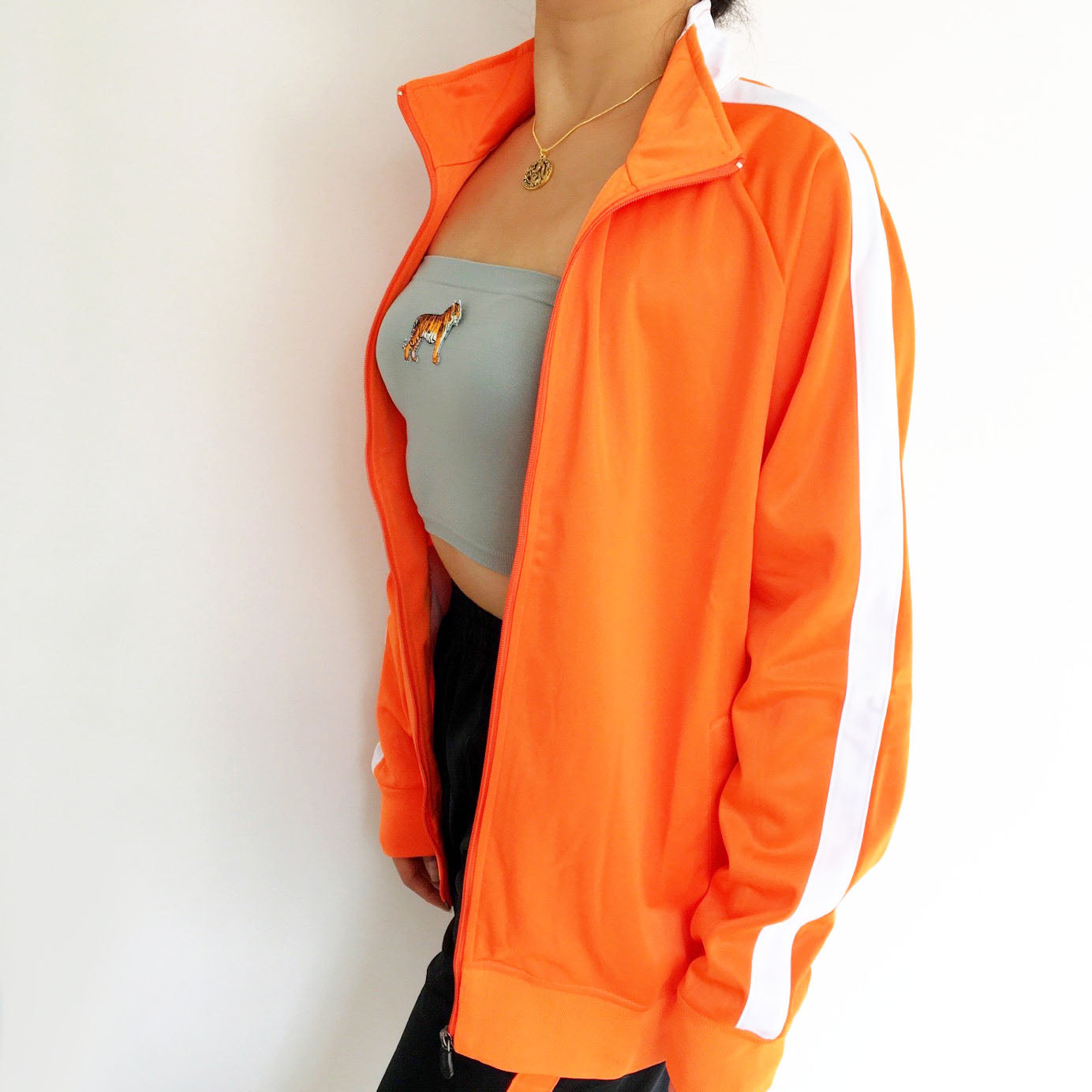 UNISEX FISH ORANGE LIGHT WEIGHT JACKET