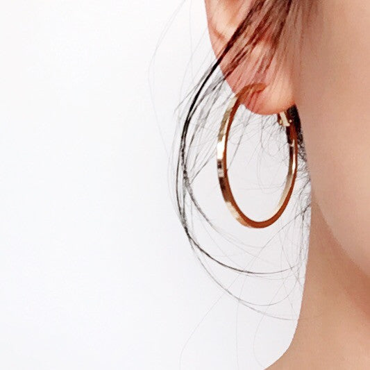 SQUARE CUT HOOP EARRINGS