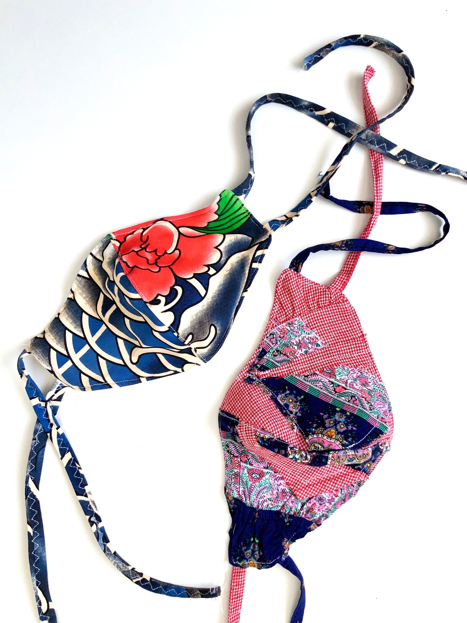 UNISEX ORIENTAL JAPANESE FLORAL PRINT NON MEDICAL FABRIC FACE MASK